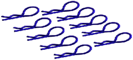 1/10  Big Ring Body Clips (Red) (20)