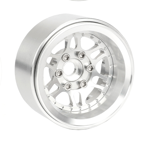 2.2 Aluminum Crawler Wheels Offset -10mm Silver