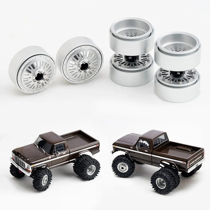 Aluminum Beadlock Wheels High Trial 3.1 (4) FOR Traxxas TRX-4MT F-150 K10