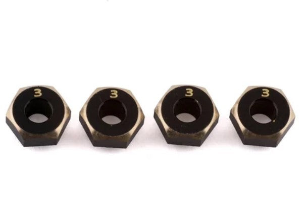Samix SCX24 Brass Hex Adapter (4) (3mm)