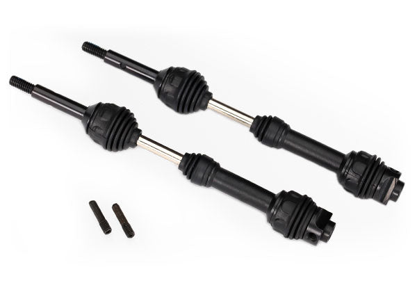 Driveshafts, rear, steel-spline constant-velocity (complete assembly) (2)