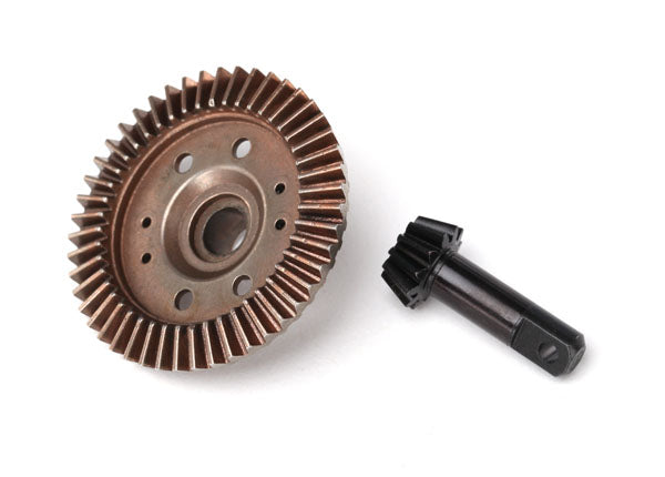 Ring gear, differential/ pinion gear, differential (12/47 ratio) (front)