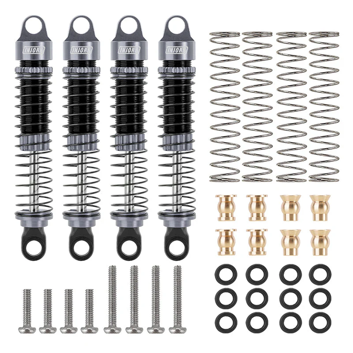 59mm Long Threaded Oil Filled Shocks For 1/18 TRX4M Grey (4M-42) TRA9764