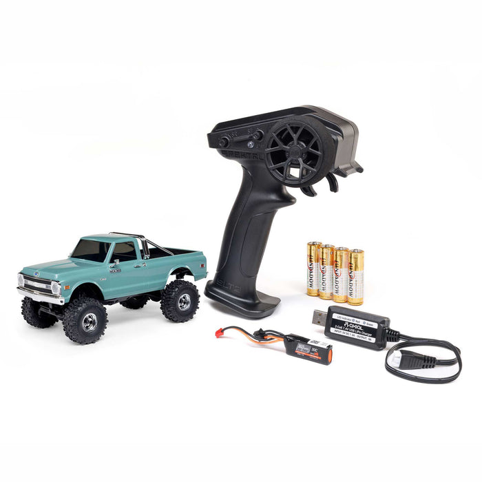 1/30 SCX30 Chevrolet K10 4X4 RTR Brushed Rock Crawler (Battery & Charger Included), Green