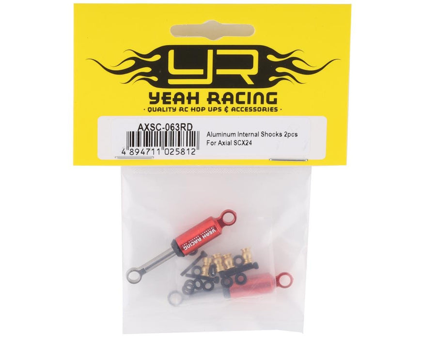 Yeah Racing SCX24 Internal Spring Shocks (2) (Red)
