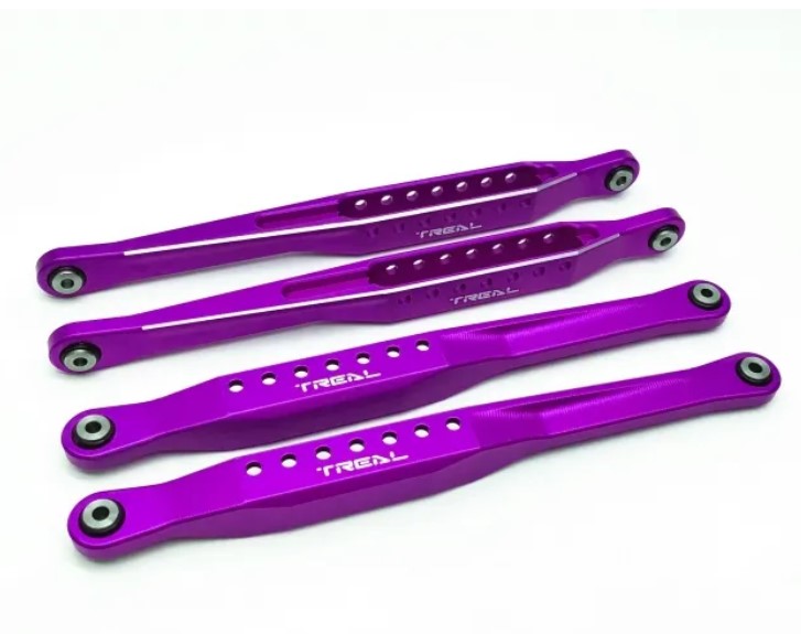 Treal Lower 4 Trailing Arms Links Set for Losi LMT (Purple)