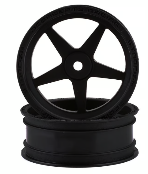 Starfish 2.2" 12mm Hex Front Black Wheel, for Slash / Bandit / DR10 / Street Eliminator Cars