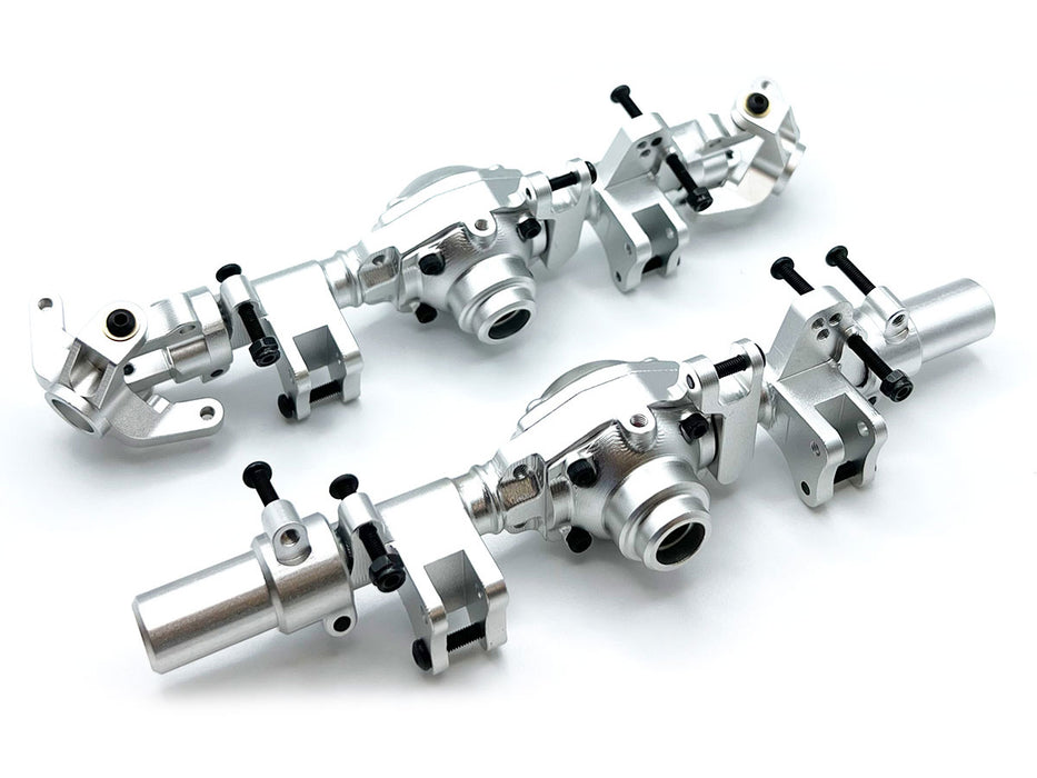 Silver Aluminum Axle Housing Set (Front & Rear) for CEN Ford F-450