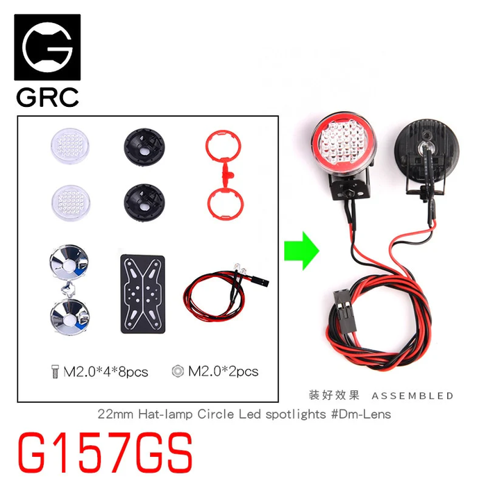 RC Car LED Light Headlights Spotlight for 1/10 RC Crawler