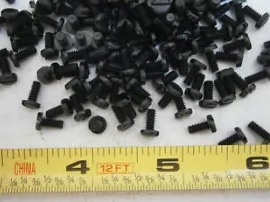 4-40 Plastic screw & Nut set (20) Black 1/4"