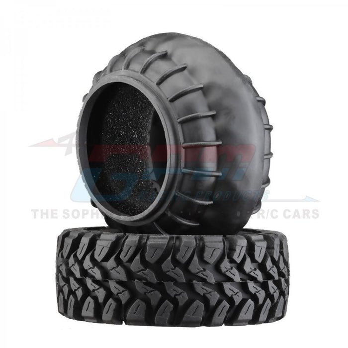 SCX24/TRX4-M 1.33 Inch Adhesive Crawler Rubber Tires 64mm X 24mm With Foam Insertsset