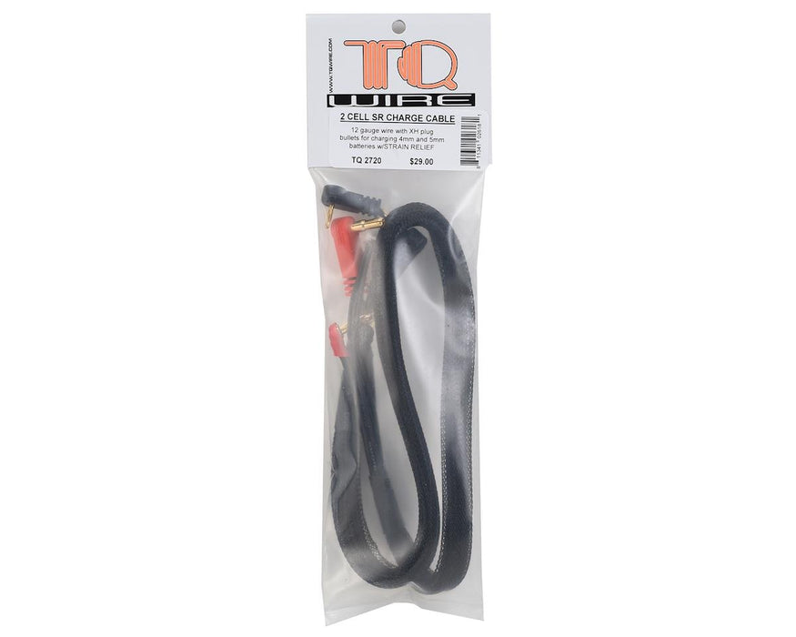 TQ Wire Strain Relief 2S Charge Cable w/4mm & 5mm Bullet Connector (2')