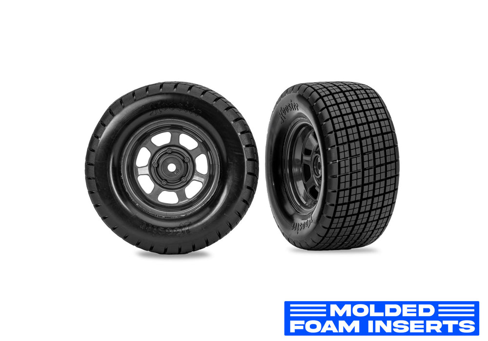 Dirt Oval Gray Rear Wheels w/ Hoosier Tires (2)