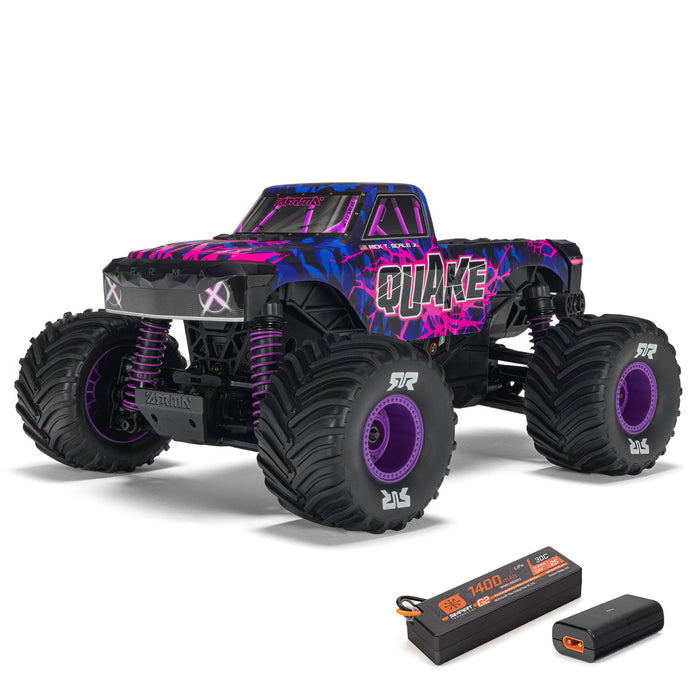 1/16 QUAKE GROM 4X4 RTR BRUSHED MONSTER TRUCK (BATTERY AND CHARGER INCLUDED), PURPLE