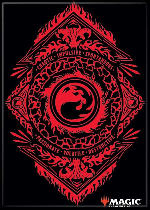 Ata-Boy Magic The Gathering Red Mountain Mana 2.5" x 3.5" Magnet for Refrigerators and Lockers