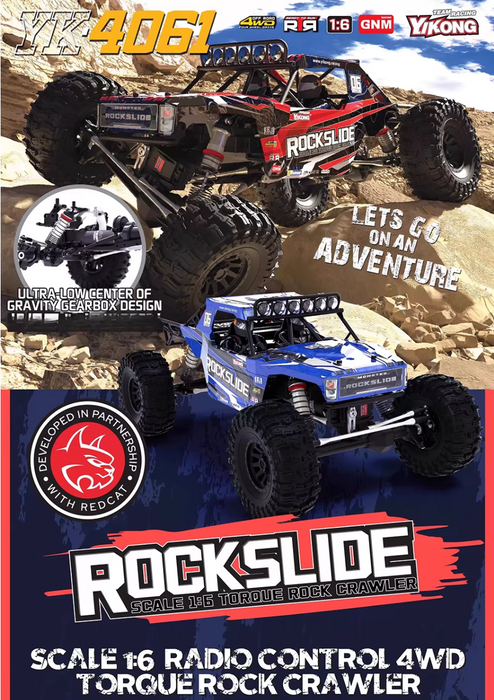 2026 New Yikong  1/6 Scale 4WD Electric Brushless  Rock Crawler YK4061 (GREEN)