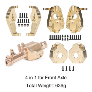 Heavy Duty Front & Rear TRX4 Brass Weights Portal Axle Housing with Portals (8242)