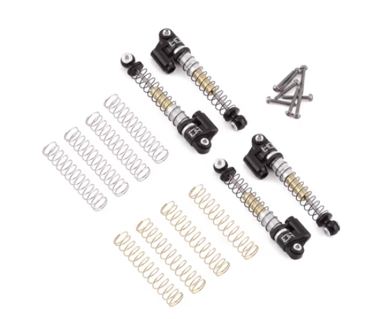 Aluminum Threaded Tele Shocks Set (4): SCX24