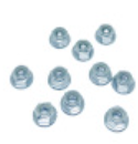 Flanged Nylon Lock Nut M5 (10pcs) Silver