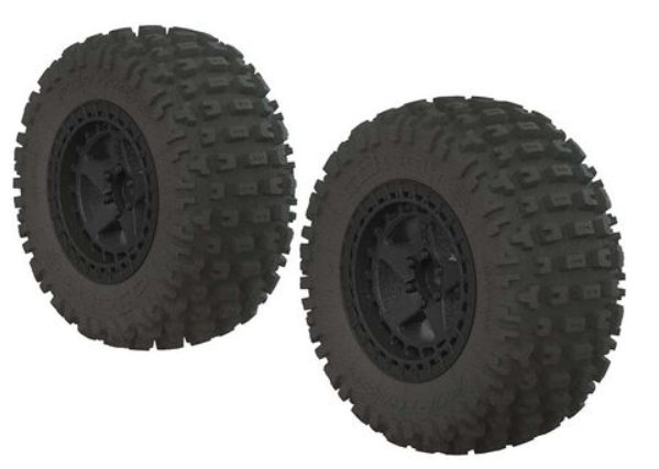 1/10 dBoots Fortress SC 2.2/3.0 Pre-Mounted Tires, 14mm Hex, Black (2)