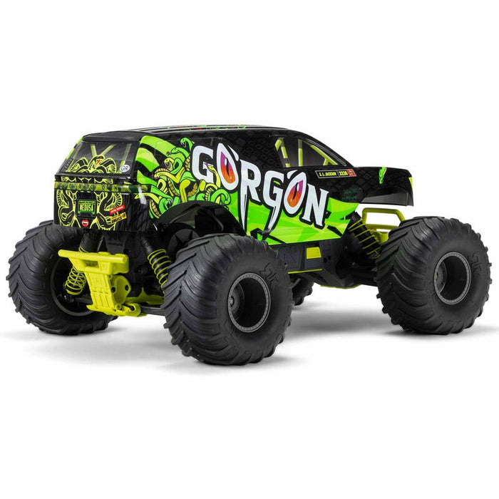 1/10 GORGON 4X2 MEGA 550 Brushed Monster Truck RTR with Battery & Charger, Yellow