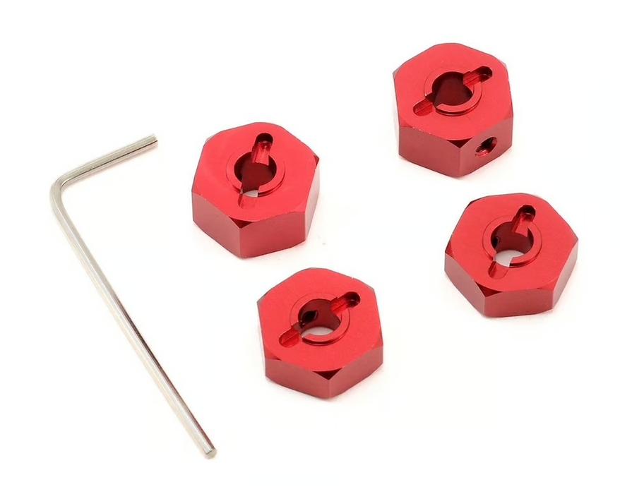 ST Racing Concepts 14mm Aluminum Wheel Hex (Red) (4)