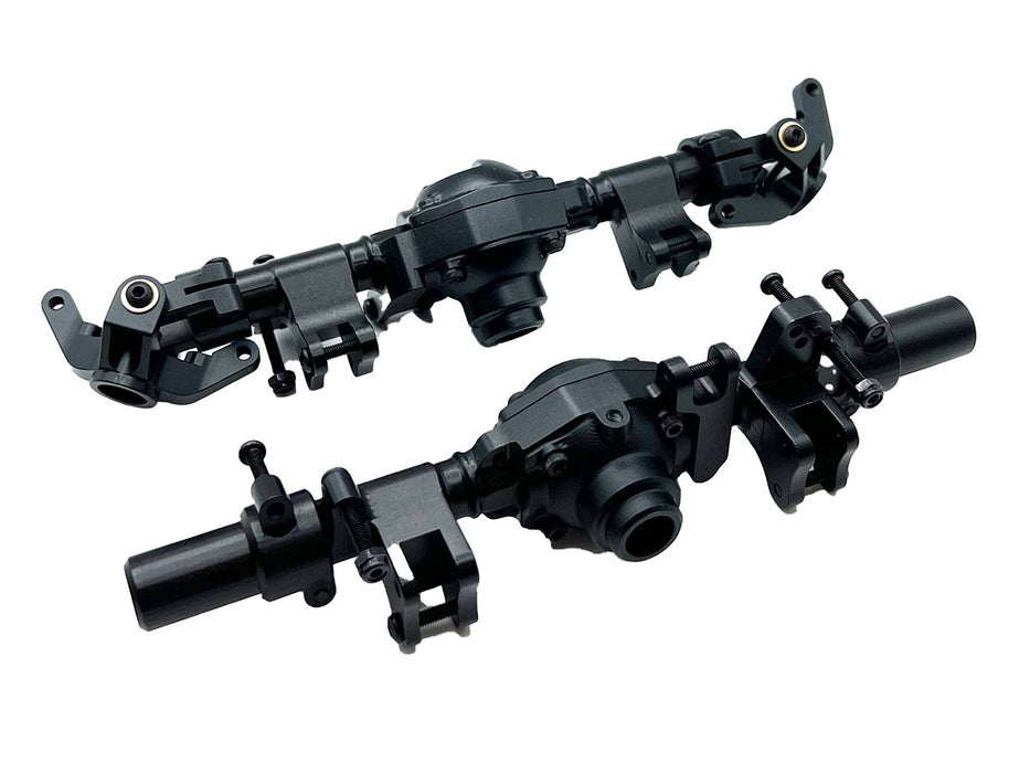 Black Aluminum Axle Housing Set (Front & Rear) for CEN Ford F-450
