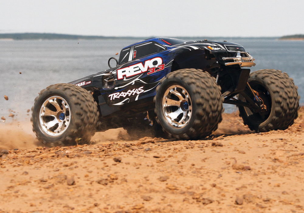 Revo® 3.3:  1/10 Scale 4WD Nitro-Powered Monster Truck (with Telemetry Sensors) with TQi 2.4GHz Radio System, Traxxas Link™ Wireless Module, and Traxxas Stability Management (TSM)®