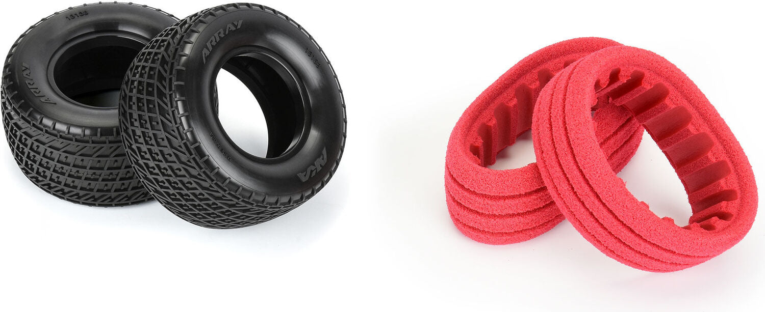 1/10 Array Clay Rear 1.7"/2.2" Dirt Oval Tires (2)
