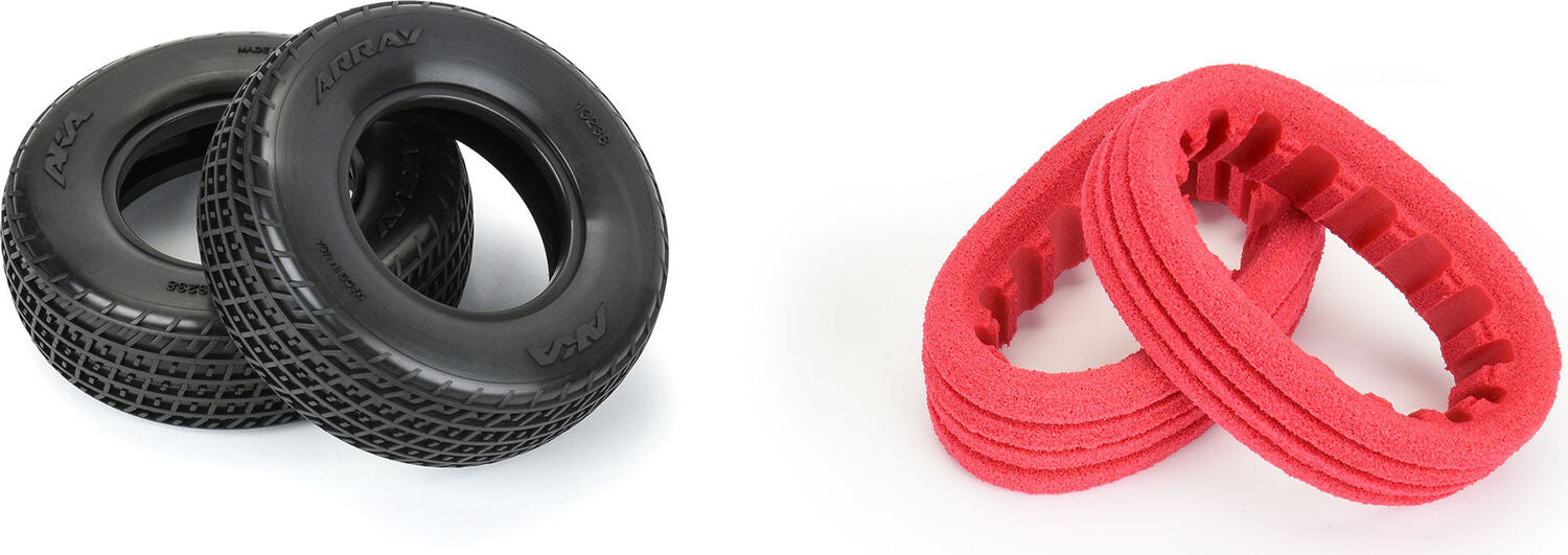 1/10 Array Clay 2WD Front 1.7"/2.2" Dirt Oval Tires (2)