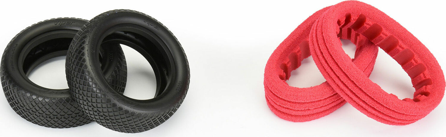 1/10 Viper Clay 4WD Front 2.2" Off-Road Buggy Tires (2)