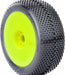 1/8 Gridiron II Soft Long Wear Pre-Mounted Tires, Yellow EVO Wheels (2): Buggy