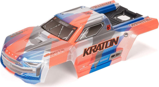 1/8 Painted Body with Decals, Blue/Orange: KRATON 6S BLX V6