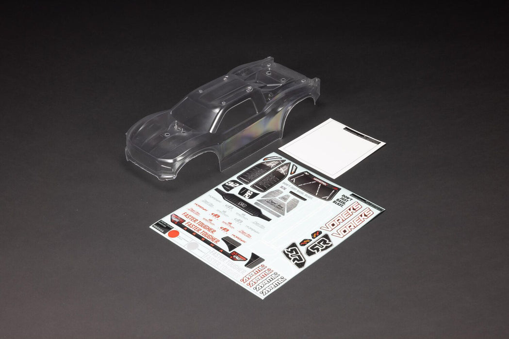 1/10 Clear Body with Decals: VORTEKS 2WD