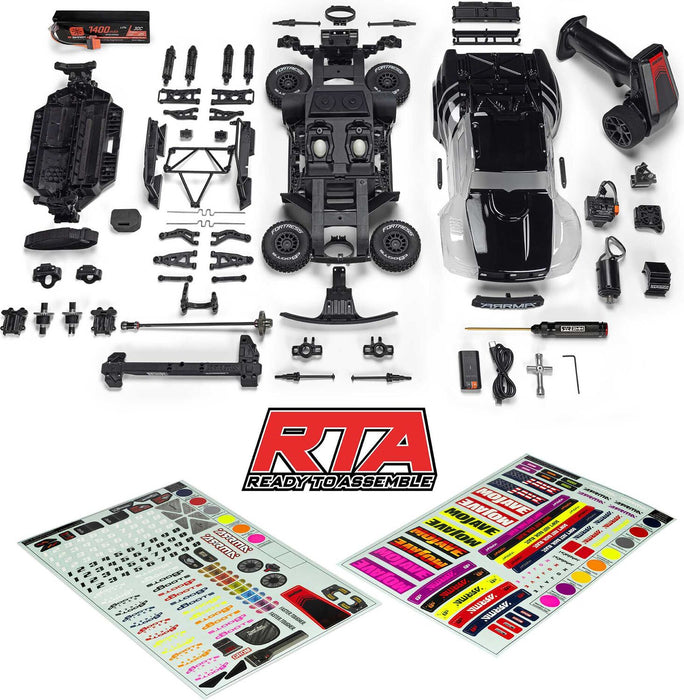 1/16 MOJAVE GROM 4X4 RTA KIT Brushed Desert Truck (Battery & Charger Included), Clear/Black