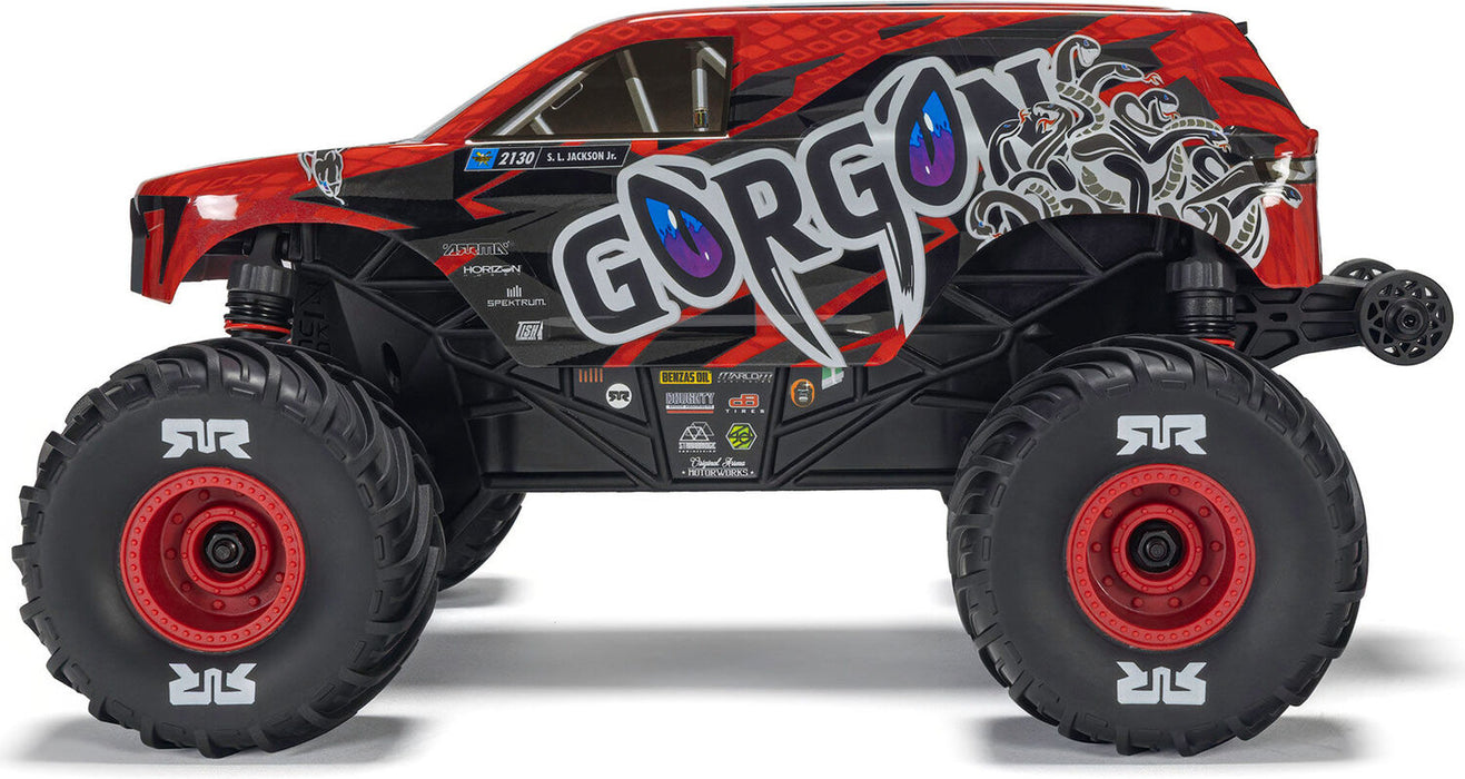 1/16 GORGON GROM 4X4 RTR Brushed Monster Truck (Battery & Charger Included), Red