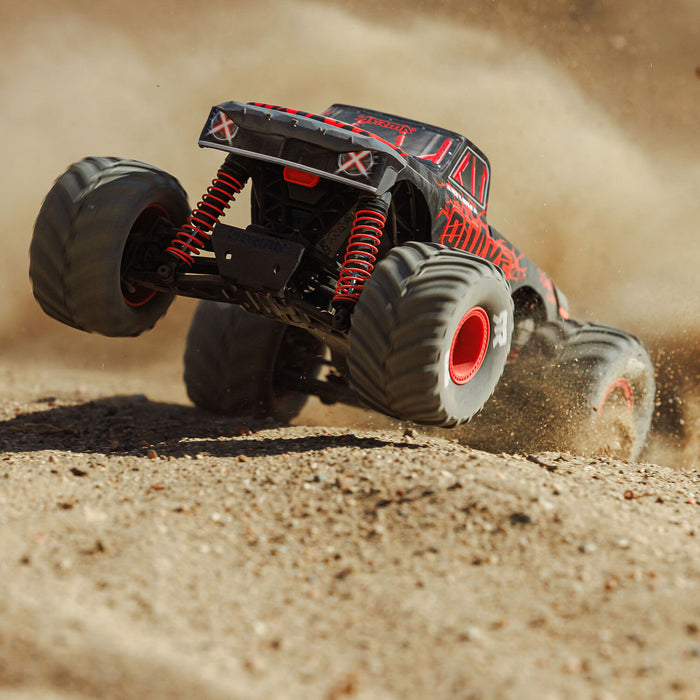 1/16 QUAKE GROM 4X4 RTR Brushed Monster Truck (Battery & Charger Included), Red