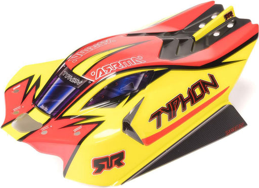 1/8 Clipless Painted Decaled Body, Yellow/Red: TYPHON 4X4