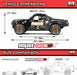 MOJAVE GROM 223S BLX Brushless 4X4 Small Scale Desert Truck RTR with DSC, Black
