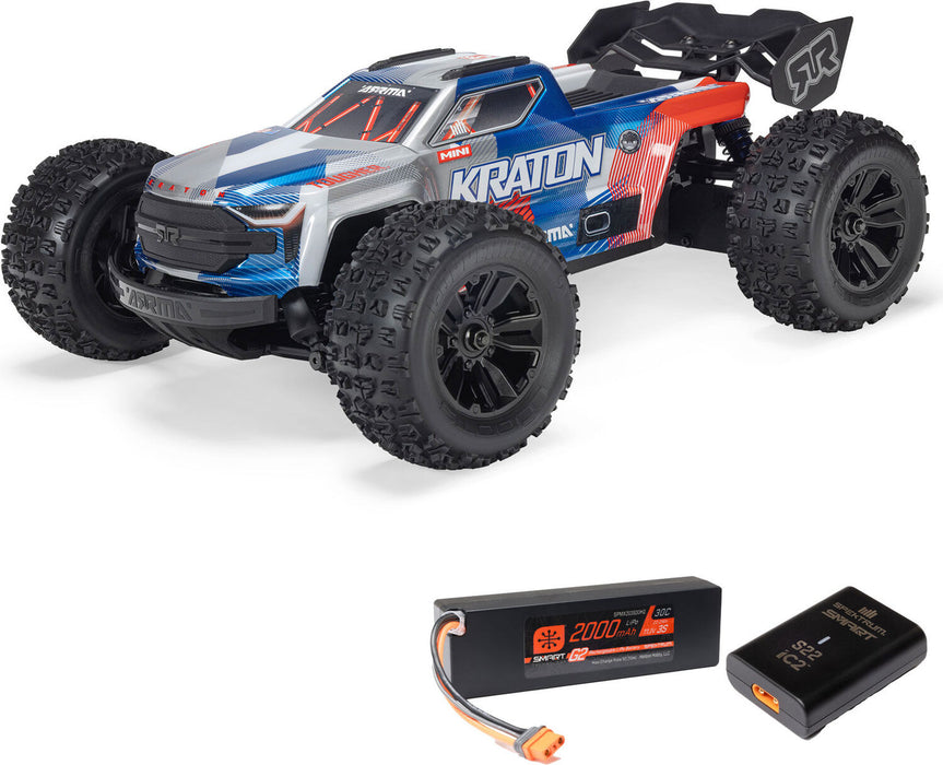 1/16 MINI KRATON 3S DSC 4X4 RTR Brushless Speed Truck (Battery & Charger Included), Red/Blue