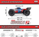 1/16 MINI KRATON 3S DSC 4X4 RTR Brushless Speed Truck (Battery & Charger Included), Red/Blue