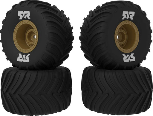 dBoots Chevron MT Tire Set Glued, Bronze (2 Pairs): GROM