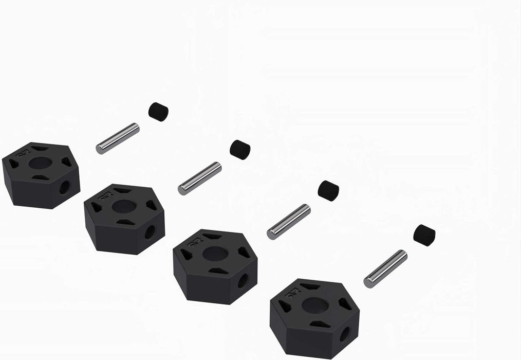 12mm Wheel Hex Set, Plastic (4)