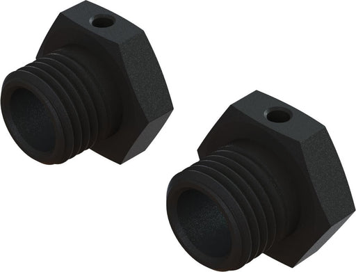 Aluminum Wheel Hex 17mm - 14.6mm Thick, Black (2)