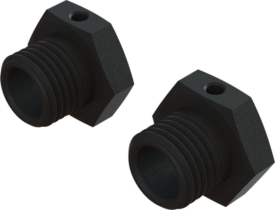 Aluminum Wheel Hex 17mm - 14.6mm Thick, Black (2)