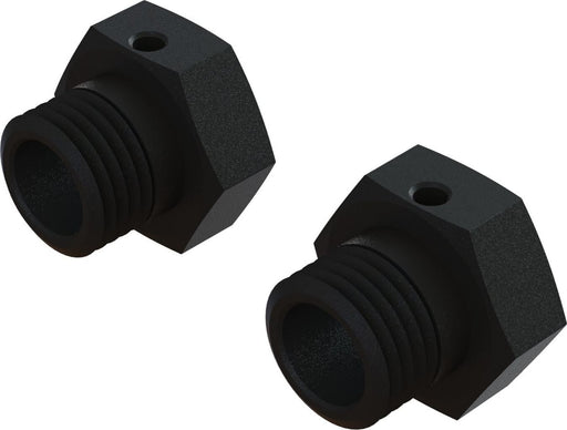 Aluminum Wheel Hex 17mm, 16.5mm Thick, Black (2)