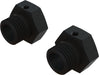 Aluminum Wheel Hex 17mm, 16.5mm Thick, Black (2)