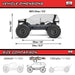 1/10 GORGON 2WD RTA Kit Brushed Monster Truck (Battery & Charger Included), Clear