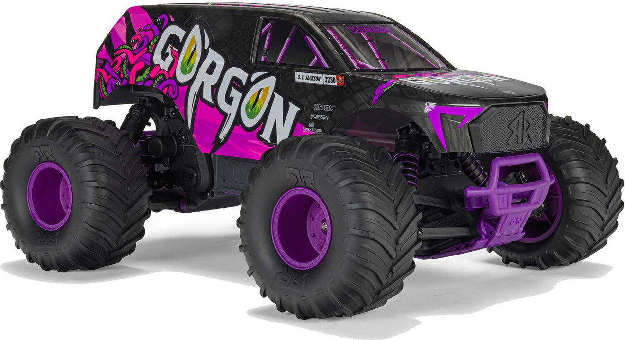 1/10 GORGON 2WD RTR Brushed Monster Truck (Battery & Charger Included), Purple