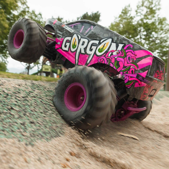 1/10 GORGON 2WD RTR Brushed Monster Truck (Battery & Charger Included), Purple